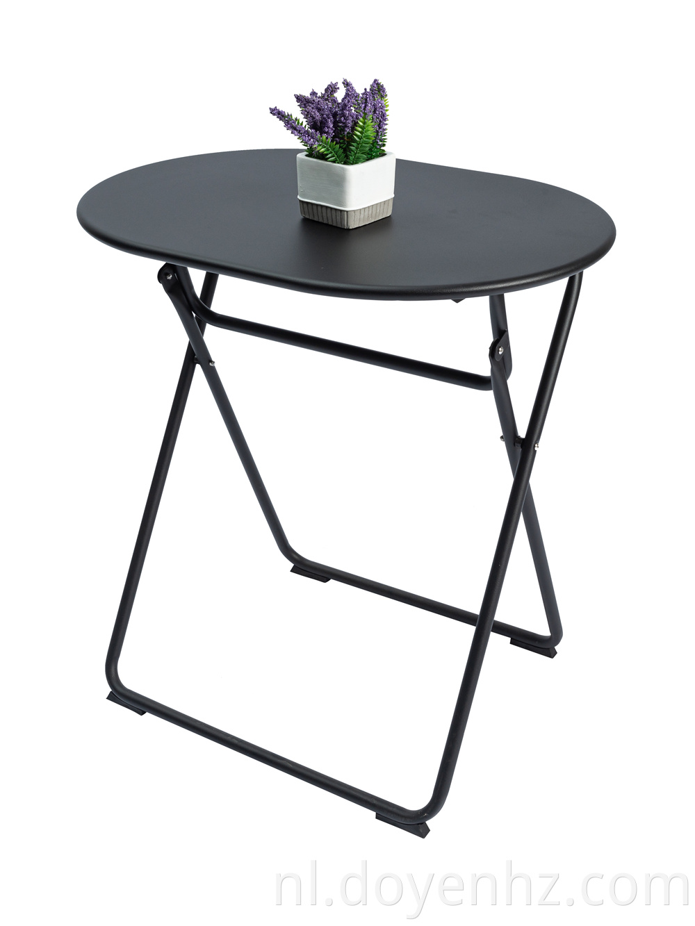 Metal Folding Oval Outdoor Table
